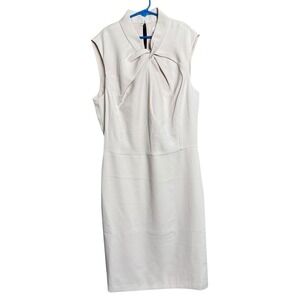 Club Monaco SleevelessTwist Neck Dress Pink Rose Size 4 Career Classy Minimalist